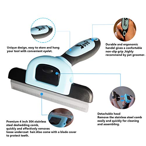 petgle Dog Hair Brush and Dog Comb Effectively Reduces Shedding Undercoat Professional Dog Grooming Tools and Pet Deshedding Brush for Small,Medium,Big,Large Dogs and Cats