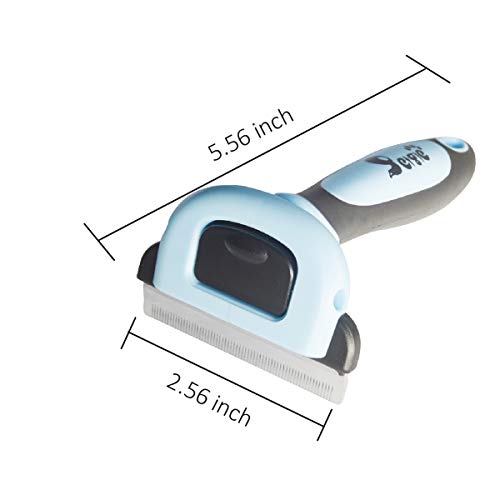 petgle Cat Brush &Cat Comb for Shedding,Pet Deshedding Brush for Cat and Small Dog Reduces Loose Undercoat by 95% Cat Grooming Brush and Deshedding Tools for Long Hair and Short Hair 2.5inch Blue