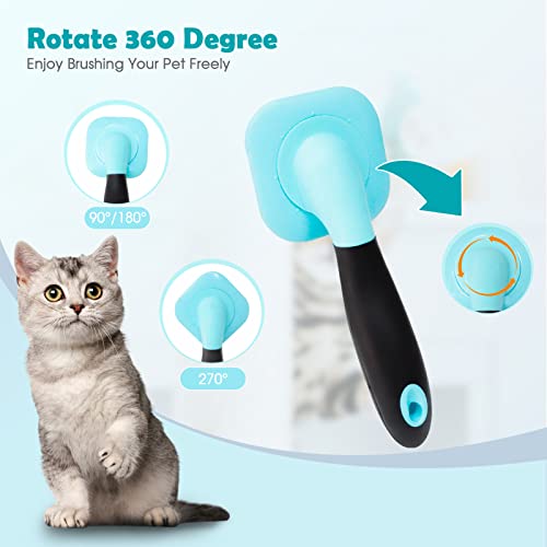 PETPAWJOY Slicker Brush, Dog Brush Gently Cleaning Pin Brush for Shedding Dog Hair Brush for Small Dogs Puppy Yorkie Poodle Rabbits Cats