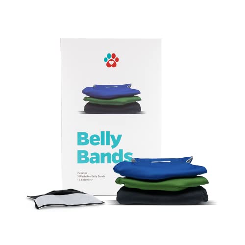 Pet Parents Premium Washable Dog Belly Bands & Extendrs, (3pack) of Male Dog Diapers, Male Dog Wraps, High Absorbing Belly Band for Male Dogs, Color: Gentlemen, Size: Small Dog Belly Band