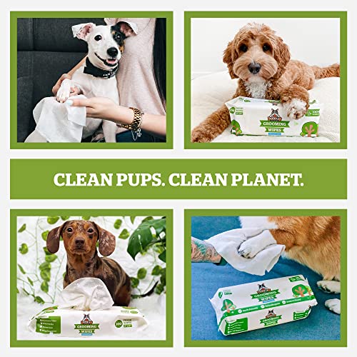 Pogi's Grooming Wipes - 400 Hypoallergenic Pet Wipes for Dogs & Cats - Plant-Based, Fragrance-Free, Deodorizing Dog Wipes