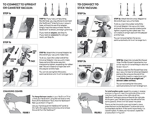 Penn-Plax VacGroom Pet Grooming and Shedding Vacuum Attachment Kit â Great for Dogs and Cats and Ages