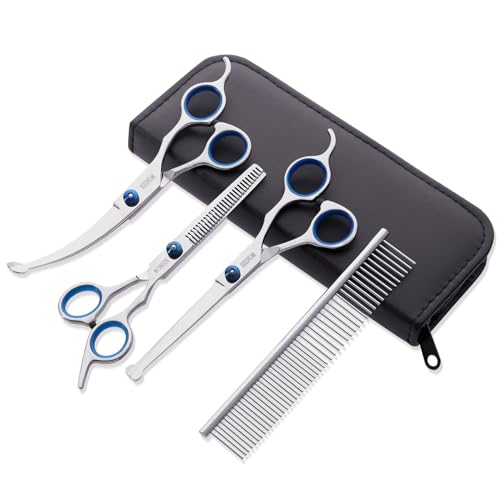 Professional 5-in-1 Dog Grooming Scissors for Safety