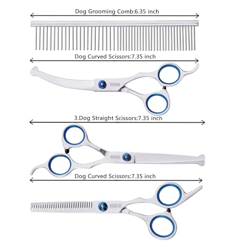 Professional 5-in-1 Dog Grooming Scissors for Safety