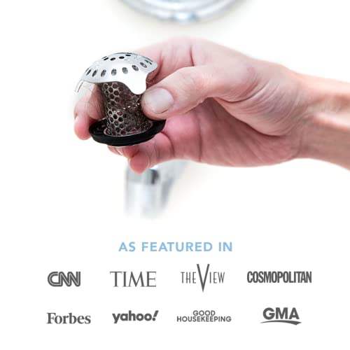 TubShroom Ultra Revolutionary Bath Tub Drain Protector Hair Catcher/Strainer/Snare, Stainless Steel