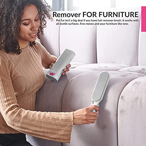 Pet Hair Remover, Cat Hair Remover, Dog Hair Remover Reusable Self-Cleaning Brush for Lint, Fur Removal, Fur Remover Cleaner for Couch Furniture Carpet Clothing Car Seat Upholstery Lint Roller Brush