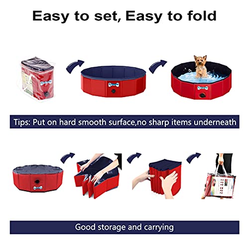 Portable Foldable Dog Pool for Medium and Large Dogs