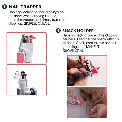 Walkinnwith LOOKUT Premium Dog Nail Clippers with Guide Light - NOT Cheap Copycat Product - Safe Cat Nail Clippers â Easy Cat Claw Trimmer and Nail Trapper for Smaller Pets Under 40 lbs