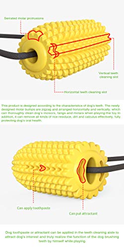 Ultra Bite Resistant Dog Tug Pull Toy Corn Shaped Suction Cup Dogs Supplies Puppy Toys Pet Molar Ball New Material Toothbrushâ¦