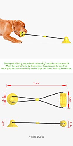 Ultra Bite Resistant Dog Tug Pull Toy Corn Shaped Suction Cup Dogs Supplies Puppy Toys Pet Molar Ball New Material Toothbrushâ¦