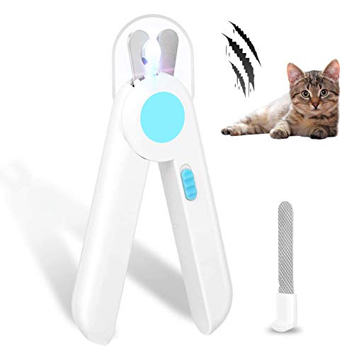 UmaUbaby LED Light Pet Nail Clippers for Dogs Cats with Quick Safety Guard to Avoid Over Cutting, Professional Grooming Tool for Large and Small Animals