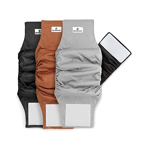 Pet Parents Premium Washable Dog Belly Bands (3pack) of Male Dog Diapers, Dog Marking Male Dog Wraps, WickQuick Belly Band for Male Dogs Color: Natural, Size: Small Dog Belly Band