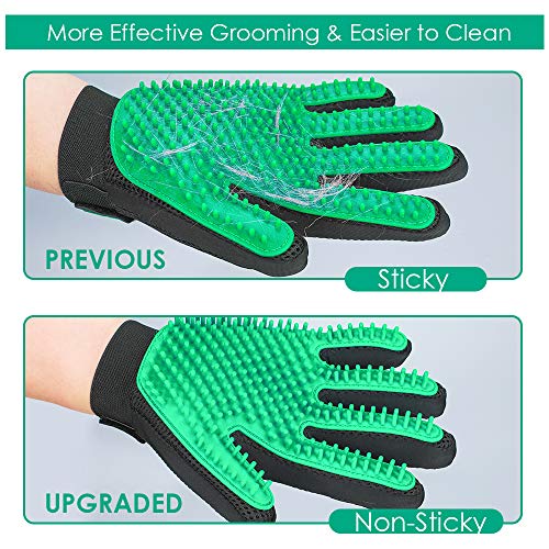 Pet Grooming Gloves: Enhanced Deshedding for Dogs & Cats