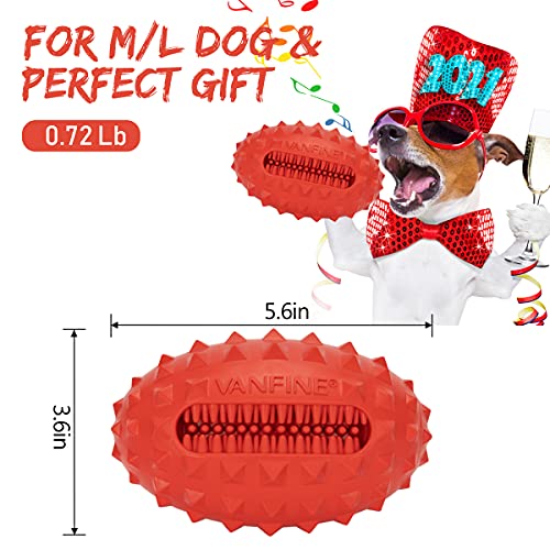 VANFINE Dog Squeaky Toys Almost Indestructible Tough Durable Dog chew Toys for Large Dogs Aggressive chewers Breed Stick Puppy Toys with Non-Toxic Natural Rubber