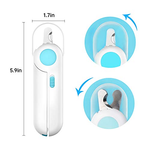 UmaUbaby LED Light Pet Nail Clippers for Dogs Cats with Quick Safety Guard to Avoid Over Cutting, Professional Grooming Tool for Large and Small Animals