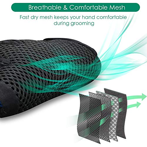 Pet Grooming Gloves: Enhanced Deshedding for Dogs & Cats