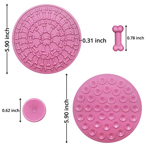 Pet Lick Mat Pad For Grooming, Anxiety, Washing In Shower And Bath Tub, Lick Mats For Dogs, With Super Suction Cup Hold, Licking Mat For Dogs Large And Small, Helps Wash Your Buddy And Doggie Training