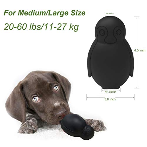 Penguin Durable Dog Chew Toys, Freezable Stuffable Puppy Treat Dispensing Chew Toys, Natural Rubber Interactive Puzzle Game Dog Toys for Small Medium Large dogs, Fun to Chase and Fetch, Beef Flavor