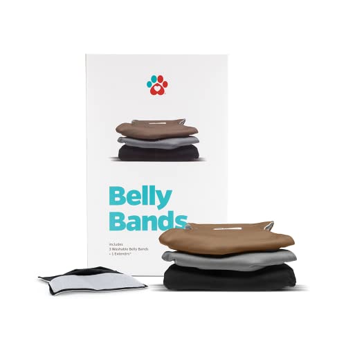 Pet Parents Premium Washable Dog Belly Bands (3pack) of Male Dog Diapers, Dog Marking Male Dog Wraps, WickQuick Belly Band for Male Dogs Color: Natural, Size: Small Dog Belly Band