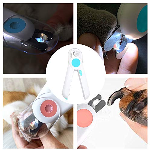 UmaUbaby LED Light Pet Nail Clippers for Dogs Cats with Quick Safety Guard to Avoid Over Cutting, Professional Grooming Tool for Large and Small Animals