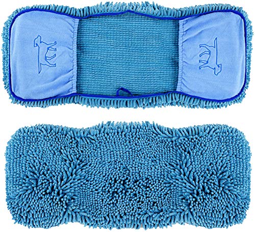 Tuff Pupper Large Dog Shammy Towel | Ultra Absorbent | Durable 35 x 15 Size for Dogs of All Breeds | Quick Drying Chenille Fabric | Designed for Indoor and Outdoor Use | Machine Washable