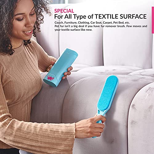 Pet Hair Remover, Cat Hair Remover, Dog Hair Remover Reusable Self-Cleaning Brush for Lint, Fur Removal, Fur Remover Cleaner for Furniture, Carpet, Clothing, Car Seat, Upholstery, Lint Roller Brush