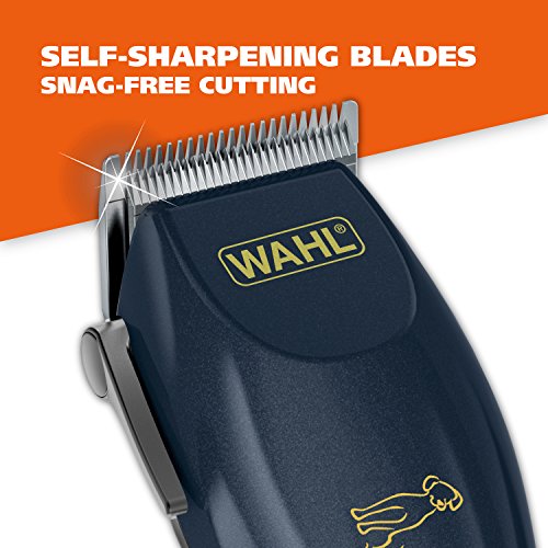 WAHL Lithium Ion Deluxe Pro Series Rechargeable Pet Clipper Grooming Kit with Low Noise & Heavy Duty Motor for Cordless Electric Trimming & Shaving Dogs â Model 9591-2100