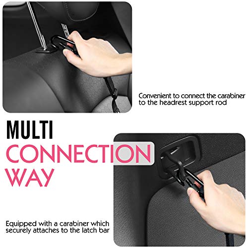 Pawaboo Dog Safety Vest Harness, Pet Car Harness Vehicle Seat Belt with Adjustable Strap and Carabiner, Easy Control for Driving Traveling Safety for Small Medium Dogs Cats, Extra Large, Purple Marble