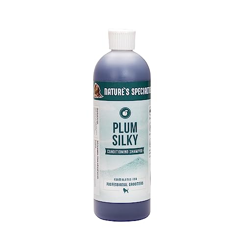 Nature's Specialties Puppy Friendly Conditioning Dog Shampoo for Pets, Concentrate 24:1, Made in USA, Plum Silky, 16oz