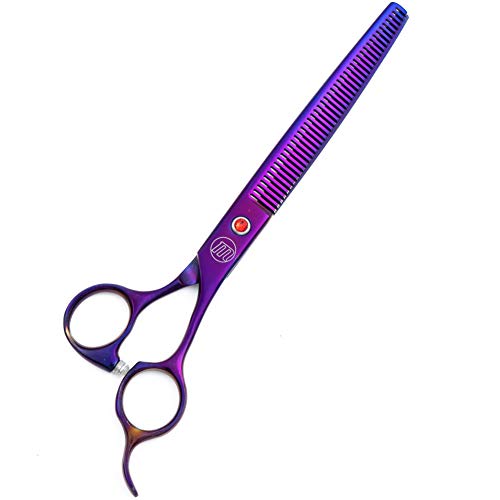 Moontay Professional Dog Grooming Scissors Set, 7 Inch/8 Inch Pet Grooming Scissors Chunkers Shears for Dog, Curved Dog Grooming Scissors, Thinning Shears for Dog with Grooming Comb