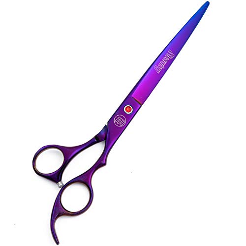Moontay Professional Dog Grooming Scissors Set, 7 Inch/8 Inch Pet Grooming Scissors Chunkers Shears for Dog, Curved Dog Grooming Scissors, Thinning Shears for Dog with Grooming Comb