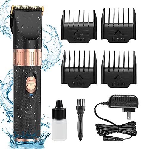 NPET Dog Grooming Clippers, Professional Quiet Dog Grooming Kit, Rechargeable Pet Hair Clippers for Dogs, Cats with Thick & Heavy Coats