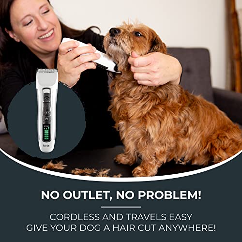 Mighty Paw Dog Nail Clippers | Pet Nail Trimmers & Nail File Set Includes a Built-in Safety Guard to Avoid Cutting Too Short. Stainless Steel Blade & Ergonomic Handle. Vet Recommended.