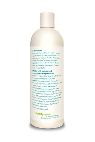 Organic Excellence Mild Dog Shampoo, Great for All Pets: Dogs, Puppies, Cats, Horses, Formulated for Sensitive Skin, Made with Aloe and Nourishing Botanicals - 16oz