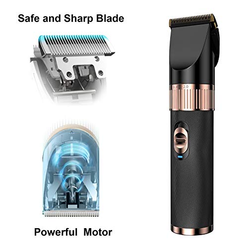 NPET Dog Grooming Clippers, Professional Quiet Dog Grooming Kit, Rechargeable Pet Hair Clippers for Dogs, Cats with Thick & Heavy Coats