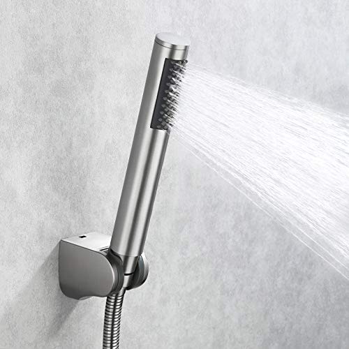 KES Bathroom Handheld Shower Head with Extra Long Hose and Bracket Holder Brushed Stainless Steel, LP150-BS