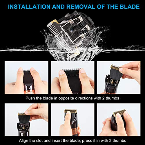 NPET Dog Grooming Clippers, Professional Quiet Dog Grooming Kit, Rechargeable Pet Hair Clippers for Dogs, Cats with Thick & Heavy Coats