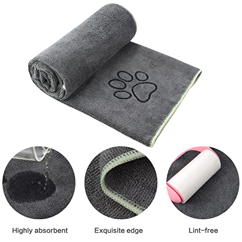 KinHwa Dog Towel Super Absorbent Pet Bath Towel Microfiber Dog Drying Towel for Small, Medium, Large Dogs and Cats
