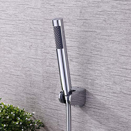 KES Bathroom Handheld Shower Head with Extra Long Hose and Bracket Holder Shower Wand Polished SUS304 Stainless Steel, LP150-PS