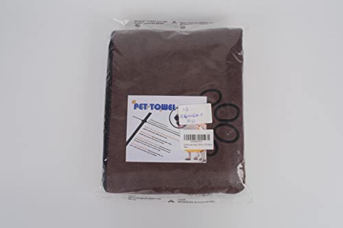 KinHwa Dog Towel Super Absorbent Pet Bath Towel Microfiber Dog Drying Towel for Small, Medium, Large Dogs and Cats 30inch x 50inch Brown
