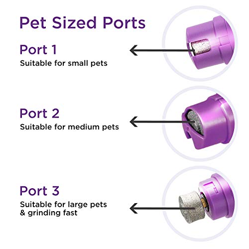 Hertzko Electric Dog Nail Grinder Painless Nail Tool for Puppies, Small Medium & Large Dogs & Cats - Cordless, Portable Dog Nail Trimmer, Clipper - Recharges with Included Micro USB Wire