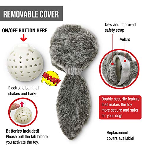 Hyper Pet Doggie Tail Interactive Plush Dog Toys (Wiggles, Vibrates, and Barks  Dog Toys for Boredom and Stimulating Play)