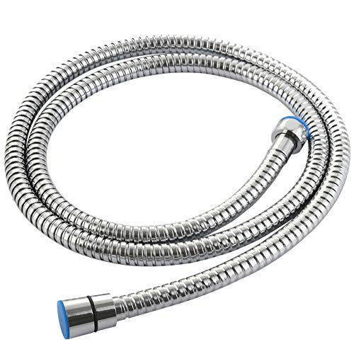 Flexible Shower Hose 59", Angle Simple Stainless Steel Handheld Shower Head Hose, Replacement Shower Sprayer Hose 1/2" IPS, Chrome