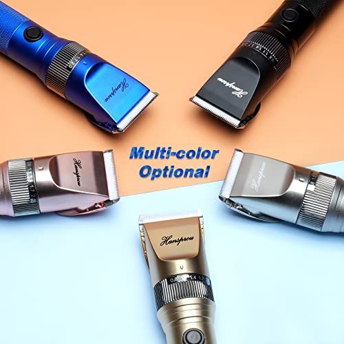 Hansprou Dog Grooming Clippers, Professional 12V Heavy Duty Pet Clippers, Large Dog Shaver for Thick Coat,Plug-in Pet HairTrimmer with Guard Combs Brush for Dogs Cats and Other Animal