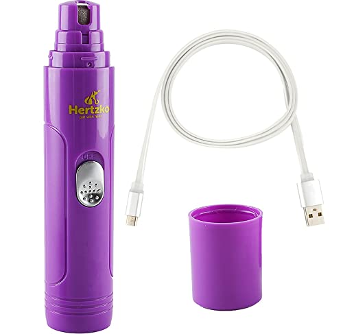 Electric Dog Nail Grinder by Hertzko â Painless Nail Tool for Puppies, Small Medium & Large Dogs & Cats - Cordless, Portable Dog Nail Trimmer, Clipper - Recharges with Included Micro USB Wire