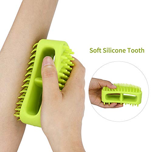 Famobest Dog Brush & Cat Brush, Soft Silicone Dog Grooming Brush, Pet Bath & Massage Brush for Cats and Dogs with Short or Long Hair, Cat Slicker Shedding Hair Brush for All Pet Sizes