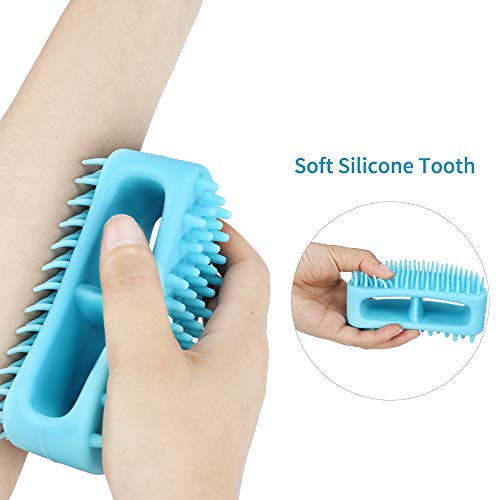 Famobest Dog Brush & Cat Brush, Soft Silicone Dog Grooming Brush, Pet Bath & Massage Brush for Cats and Dogs with Short or Long Hair, Cat Slicker Shedding Hair Brush for All Pet Sizes