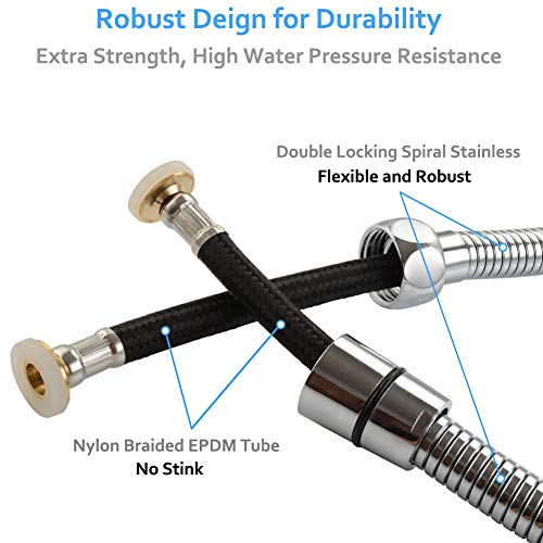 Extra Long Shower Head Hose 118", Angle Simple Stainless Steel Flexible Handheld Shower Hose, Shower Sprayer Hose No Tangles, Shower Hose Replacement 1/2" IPS, Shower Extension Hose Chrome
