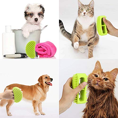 Famobest Dog Brush & Cat Brush, Soft Silicone Dog Grooming Brush, Pet Bath & Massage Brush for Cats and Dogs with Short or Long Hair, Cat Slicker Shedding Hair Brush for All Pet Sizes