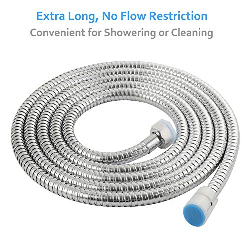 Extra Long Shower Head Hose 118", Angle Simple Stainless Steel Flexible Handheld Shower Hose, Shower Sprayer Hose No Tangles, Shower Hose Replacement 1/2" IPS, Shower Extension Hose Chrome